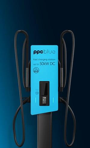 Stație rapidă de încărcare electrică Alpitronic 50 - PPC blue