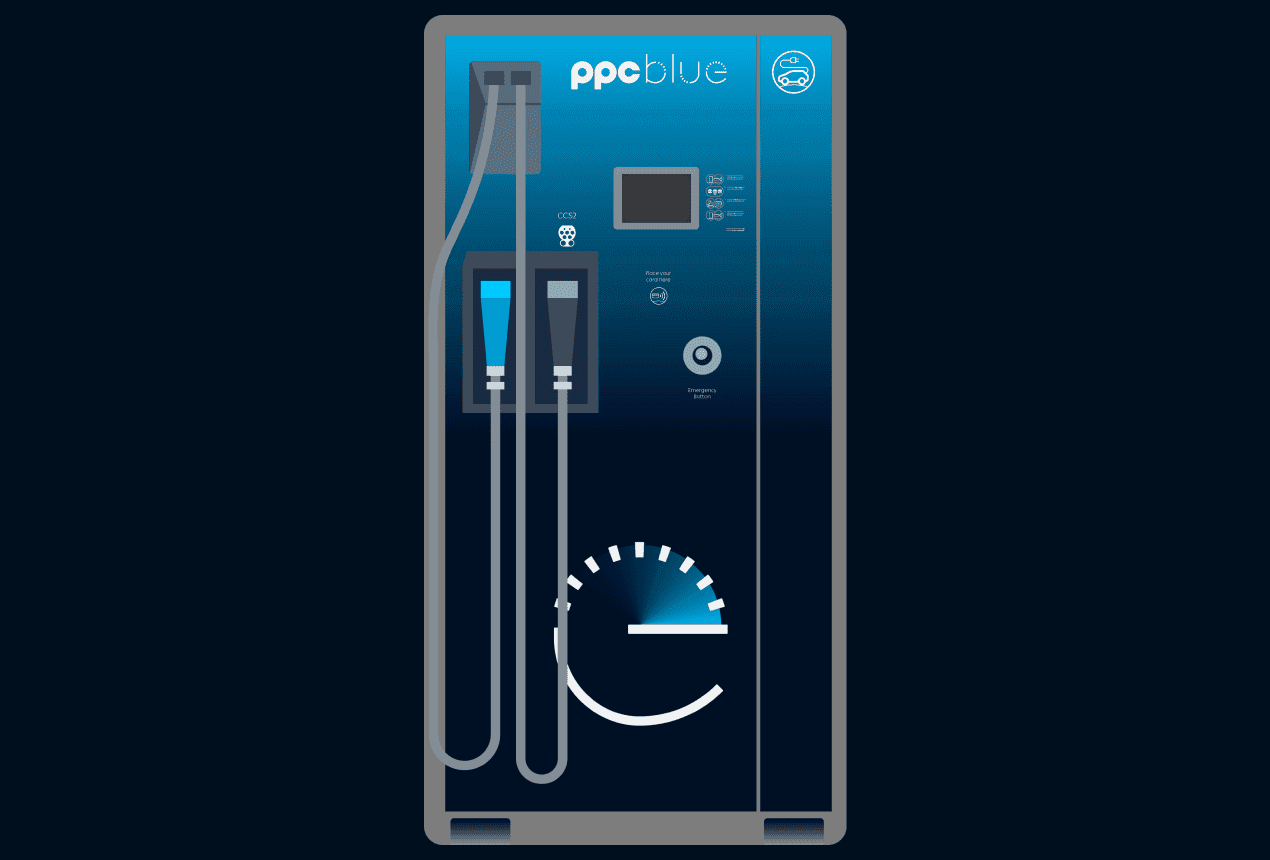 stație de încărcare dublă pentru companii